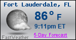 Weather Forecast for Fort Lauderdale, FL