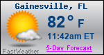 Weather Forecast for Gainesville, FL