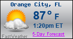 Weather Forecast for Orange City, FL