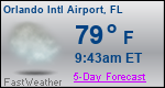 Weather Forecast for Orlando International Airport, FL