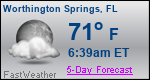 Weather Forecast for Worthington Springs, FL