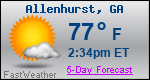 Weather Forecast for Allenhurst, GA