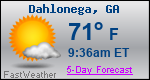 Weather Forecast for Dahlonega, GA