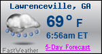 Weather Forecast for Lawrenceville, GA