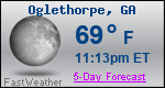 Weather Forecast for Oglethorpe, GA