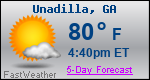 Weather Forecast for Unadilla, GA