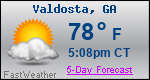 Weather Forecast for Valdosta, GA