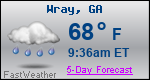 Weather Forecast for Wray, GA