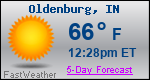 Weather Forecast for Oldenburg, IN