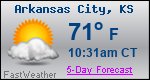 Weather Forecast for Arkansas City, KS