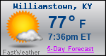 Weather Forecast for Williamstown, KY