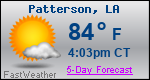 Weather Forecast for Patterson, LA