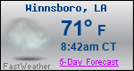 Weather Forecast for Winnsboro, LA