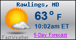 Weather Forecast for Rawlings, MD
