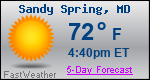 Weather Forecast for Sandy Spring, MD