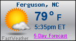 Weather Forecast for Ferguson, NC
