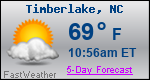 Weather Forecast for Timberlake, NC