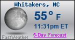 Weather Forecast for Whitakers, NC