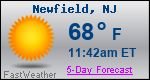 Weather Forecast for Newfield, NJ
