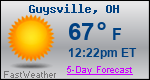 Weather Forecast for Guysville, OH