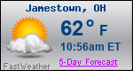 Weather Forecast for Jamestown, OH