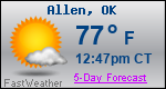 Weather Forecast for Allen, OK