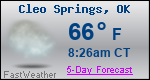 Weather Forecast for Cleo Springs, OK