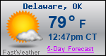 Weather Forecast for Delaware, OK