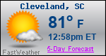 Weather Forecast for Cleveland, SC