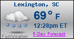 Weather Forecast for Lexington, SC