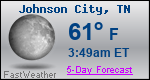 Weather Forecast for Johnson City, TN