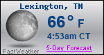 Weather Forecast for Lexington, TN