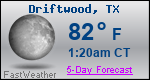 Weather Forecast for Driftwood, TX
