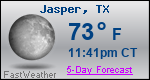Weather Forecast for Jasper, TX
