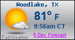Weather Forecast for Woodlake, TX