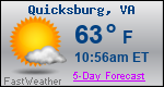 Weather Forecast for Quicksburg, VA