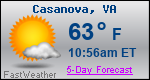 Weather Forecast for Casanova, VA