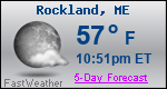 Weather Forecast for Rockland, ME