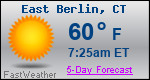 Weather Forecast for East Berlin, CT