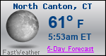 Weather Forecast for North Canton, CT