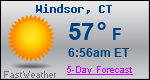 Weather Forecast for Windsor, CT