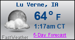 Weather Forecast for Lu Verne, IA