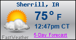 Weather Forecast for Sherrill, IA