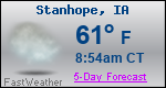Weather Forecast for Stanhope, IA