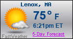 Weather Forecast for Lenox, MA