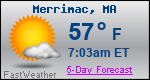 Weather Forecast for Merrimac, MA