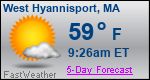 Weather Forecast for West Hyannisport, MA