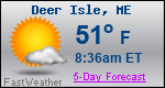 Weather Forecast for Deer Isle, ME
