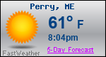 Weather Forecast for Perry, ME