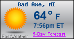 Weather Forecast for Bad Axe, MI